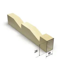 Vuren 18x28x2400 mm keeplat