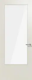 Boarddeur 830x2015 mm opdek rein wit links grootglas model 904 met blank gelaagd glas Nemef slotgat