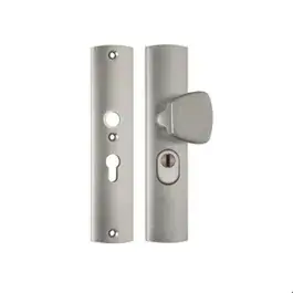 242mm Veiligheidsgarnituur Kerntrek 55mm Knop Aluminium Kleur F1 SKG*** AXA