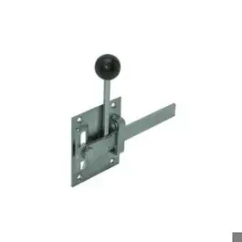 Tuinheksluiting + sluitneus met zwarte knop gegalvaniseerd 74456