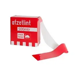 Afzetband rood/wit 75mm rol a 500 meter in doos