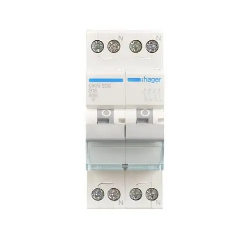 Hager fornuisgroep 2 x 1P+N B16 6kA