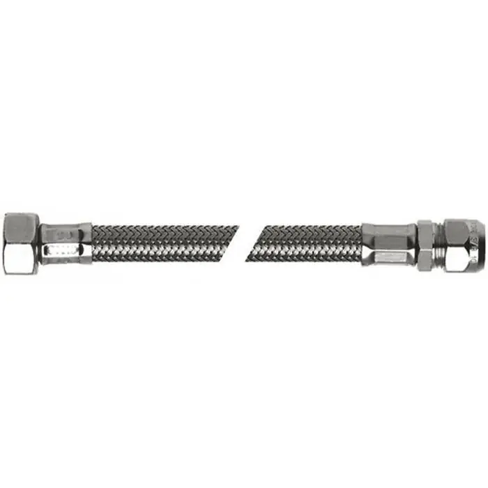 RVS flex. aansluitleiding 35cm 3/8 bi.x 12mm. knel