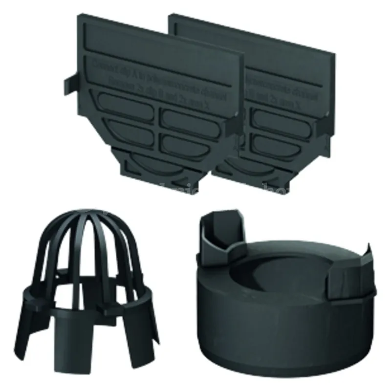 ACO Hexaline set eindplaten zwart