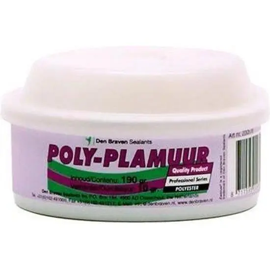 Zwaluw poly-plamuur pot gebroken wit 800g