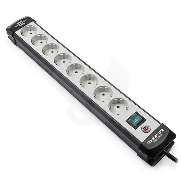 Brennenstuhl Premium-Line stekkerdoos 8-voudig zwart/lichtgrijs 5 mtr.