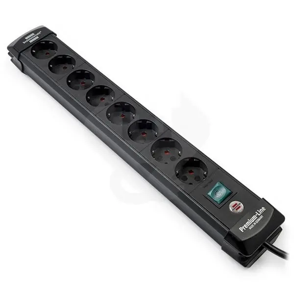 Brennenstuhl Premium-Line stekkerdoos 8-voudig zwart 3 mtr.