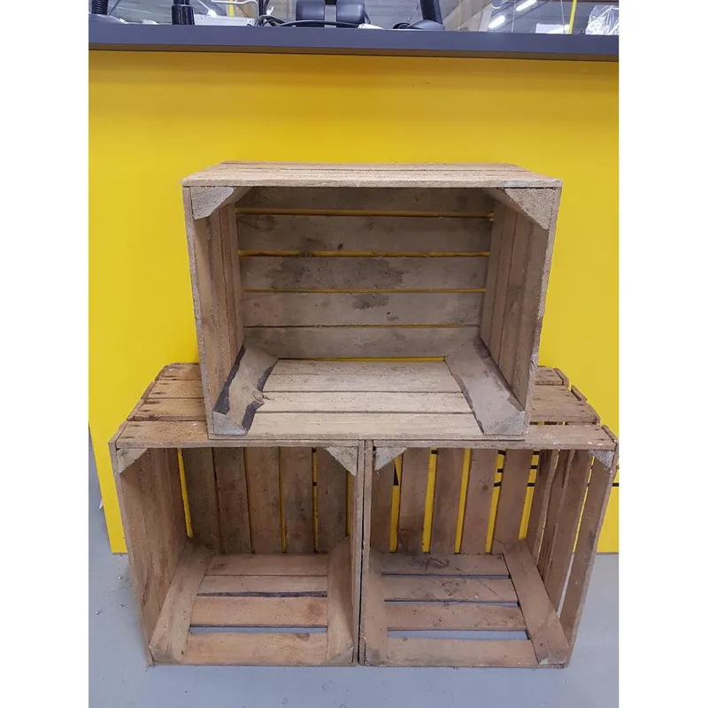 Houten fruitkisten 50x40x30cm - 3 stuks