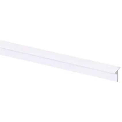 T-profiel kunststof 18x18mm wit 260 cm.