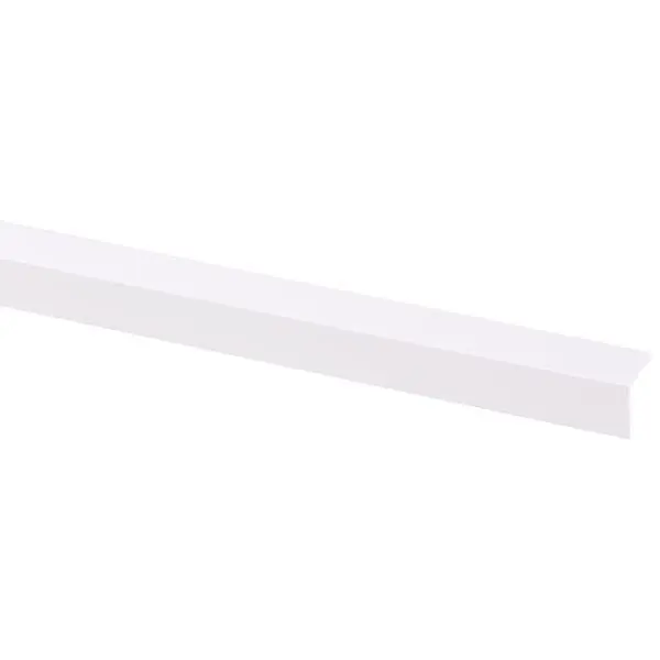 Hoekprofiel kunststof 15x15mm wit 260 cm.