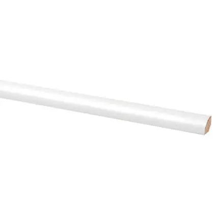 Kwartronde lat MDF folie 13x13mm wit 260 cm.