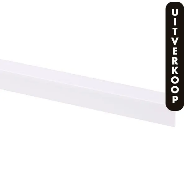 Hoekprofiel kunststof 20x20mm wit 260 cm.