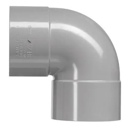 Martens bocht 90gr 2xlijm Ø40mm dikwandig PVC