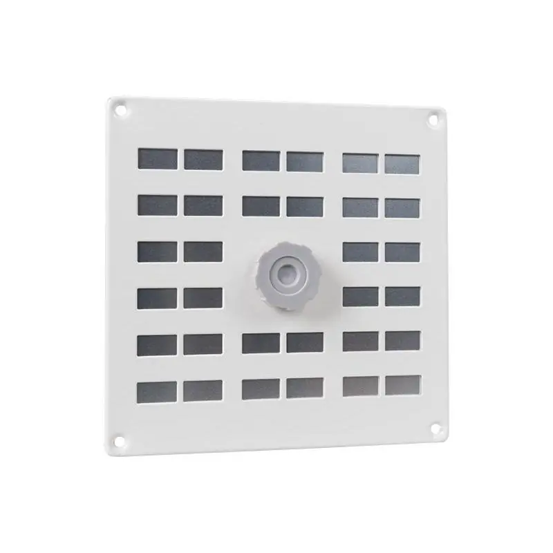 Nedco alu schuifrooster met gaas 200x200mm wit