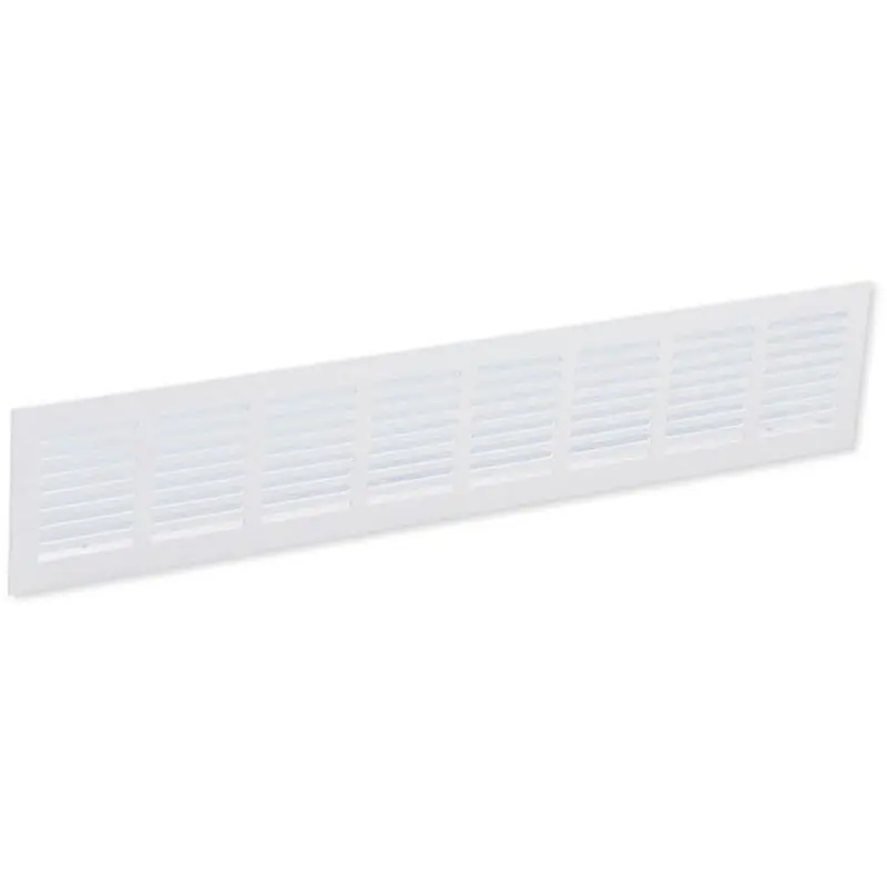 Nedco alu plintrooster 400x80mm wit