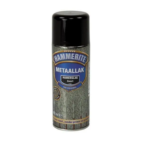 Hammerite metaallak spuitbus hamerslag zwart 400ml