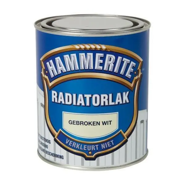 Hammerite radiatorlak gebroken wit 750 ml.