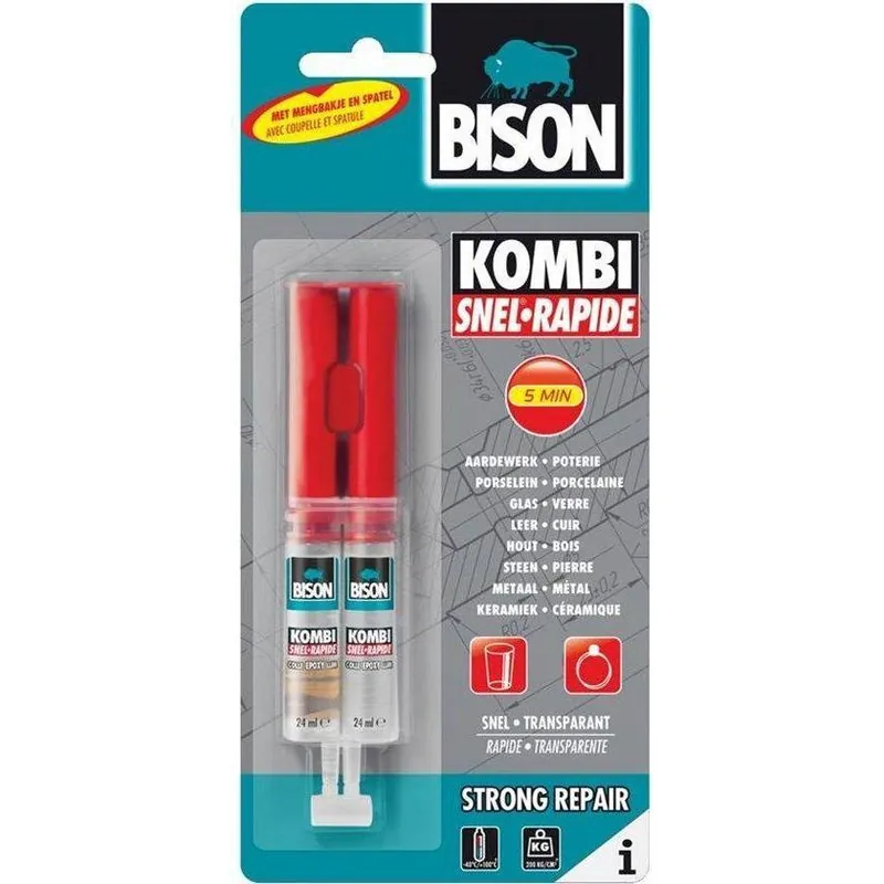 Bison Kombi 2-componentenlijm snel 24ml