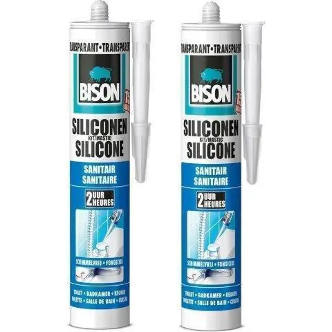 Bison siliconenkit sanitair transparant 310ml - duopack