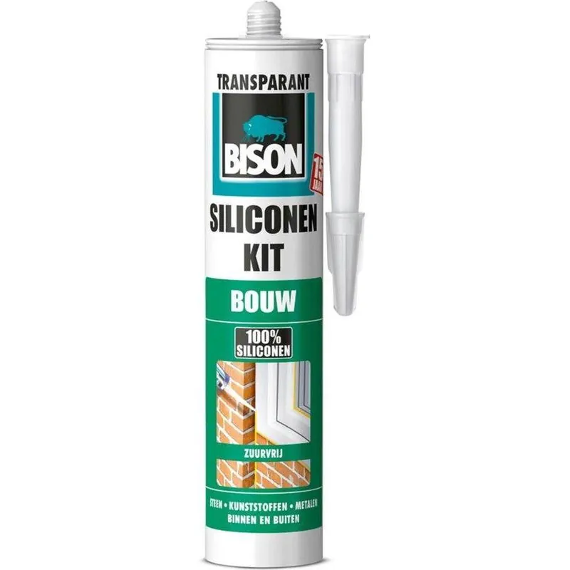 Bison siliconenkit bouw transparant 310ml