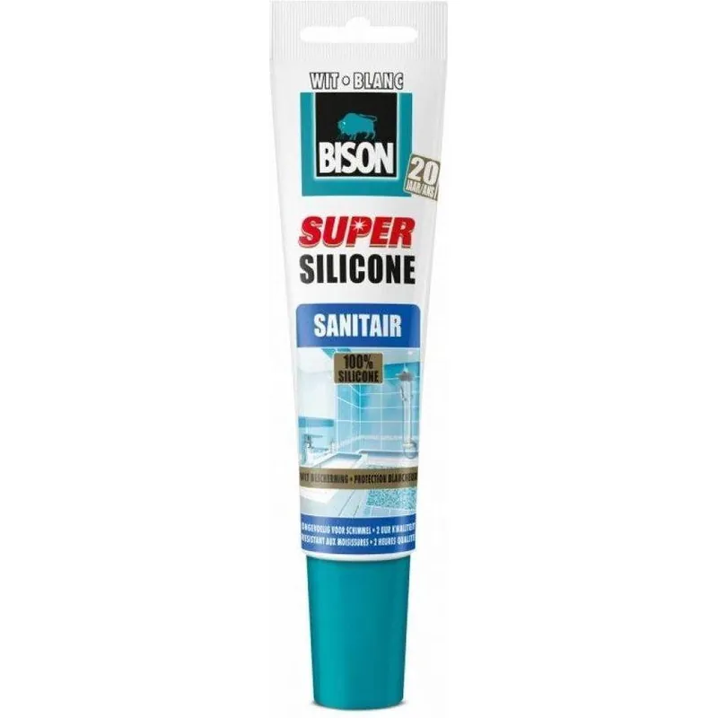 Bison siliconenkit sanitair wit 150ml