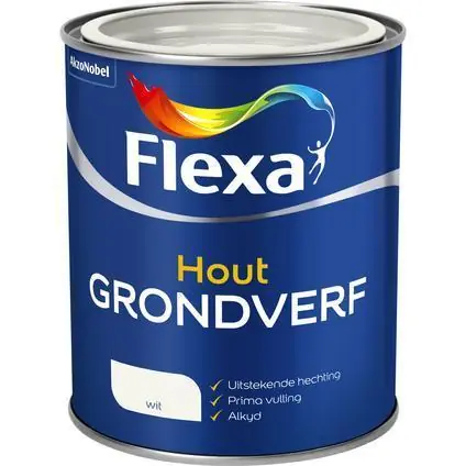 Flexa grondverf hout wit 750ml