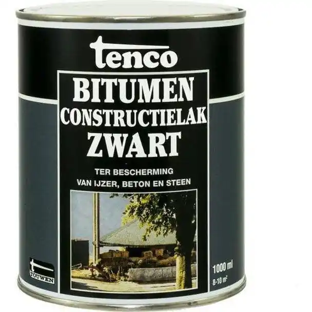 Tenco bitumen constructielak 1 liter zwart