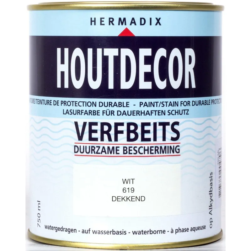Hermadix houtdecor 619 wit 750 ml