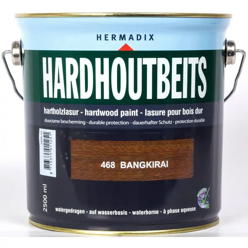 Hermadix hardhoutbeits 468 bangkirai 2,5 liter