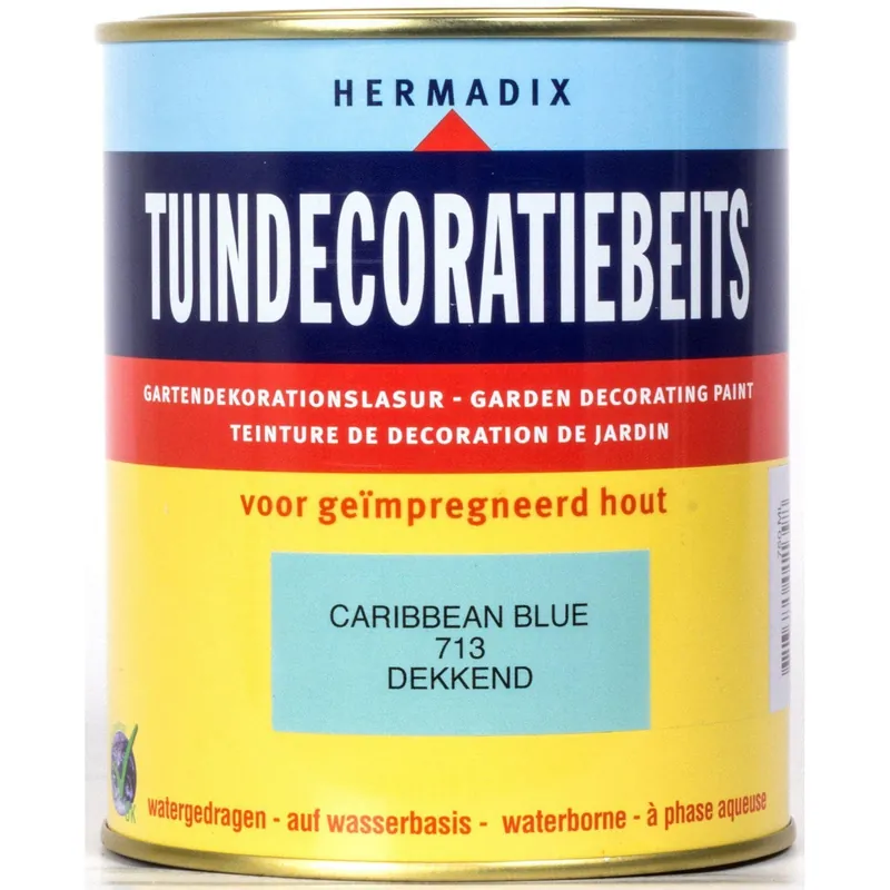 Hermadix tuindecoratiebeits 713 carribbean blue 750 ml
