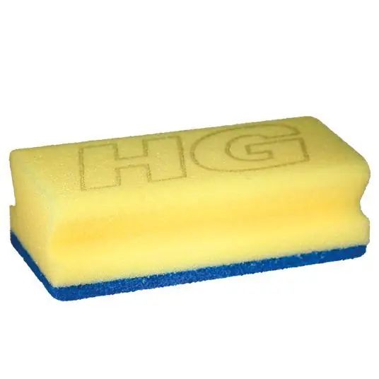 HG sanitairspons blauw/geel