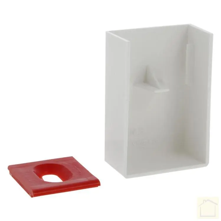 2 stuks Attema P25 eindstuk met plaat P25 polarwit Attema