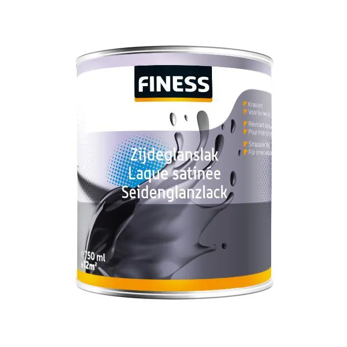 Finess Zijdeglanslak binnen/buiten wit 750 ml.