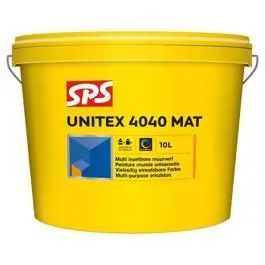 SPS Unitex muurverf 4040 mat wit P binnen-buiten 10l