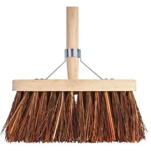 Bezem natuurvezel incl. steel 28 cm.