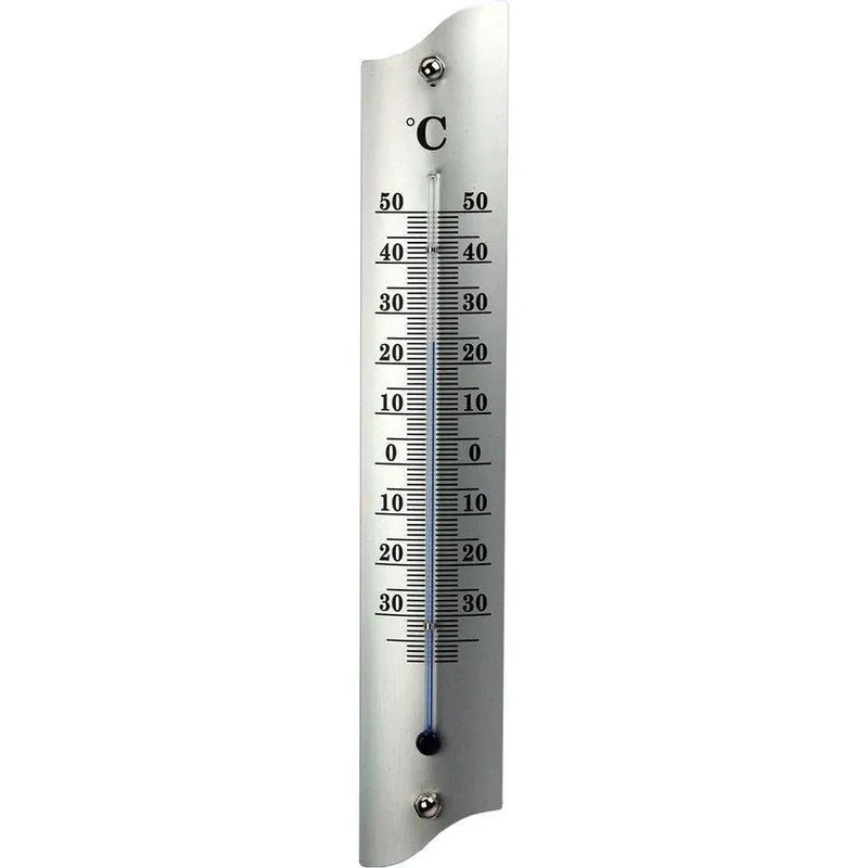 Thermometer metaal 22 cm.