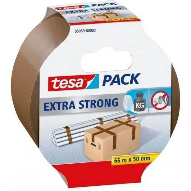 Tesa verpakkingstape bruin 50 mm. x 66 meter