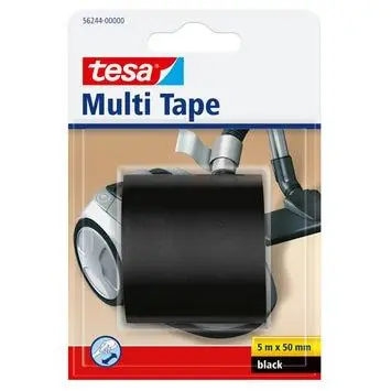 Tesa multitape 50 mm. x 5 meter zwart