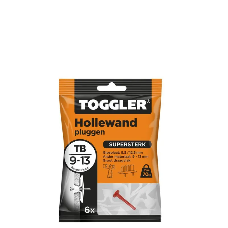Toggler hollewand plug TB 6 stuks