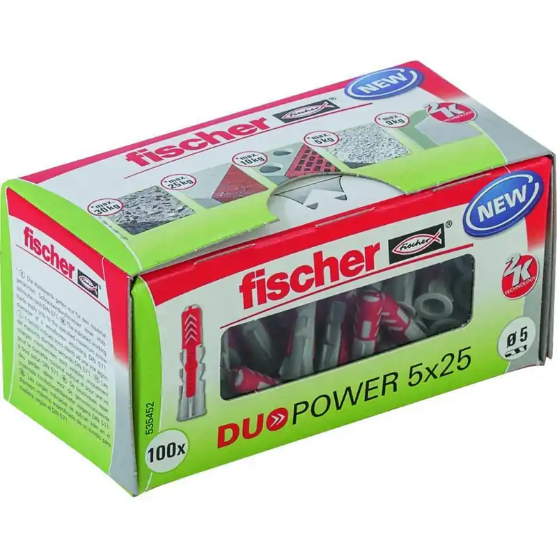 Fischer DUOPOWER 5x25 100 stuks
