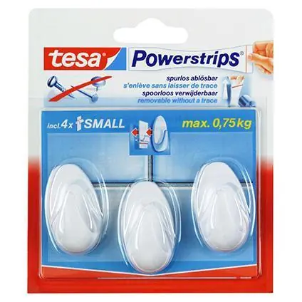 Tesa Powerstrips Haak Small Ovaal Wit