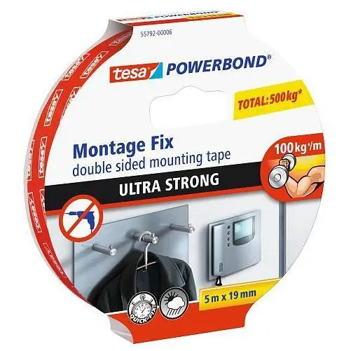 Tesa Powerbond montagetape Ultra Strong 19 mm x 5 meter