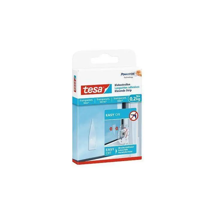 Tesa Powerstrips transparant 200 kg. (6 stuks)