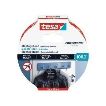 Tesa Powerbond montagetape tegel & metaal 19 mm. x 5 meter