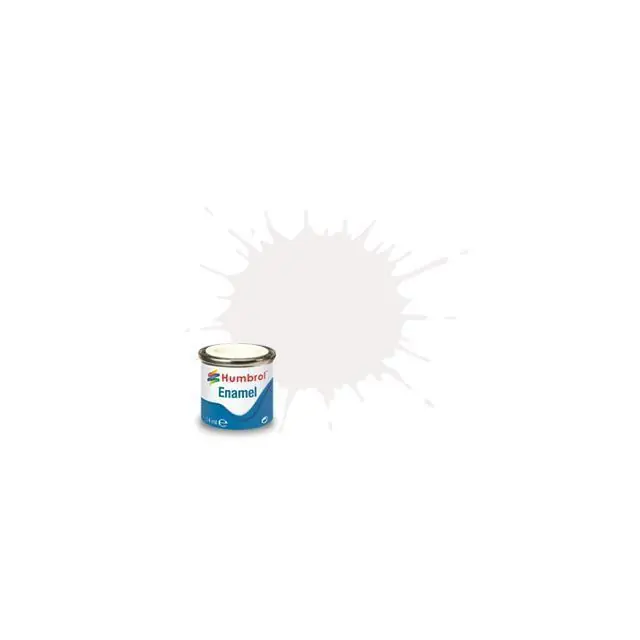 Humbrol verf nr34 wit mat 14ml