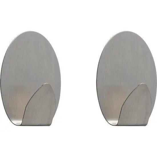 Tiger haak Baseline Oval M RVS geborsteld (2 stuks)