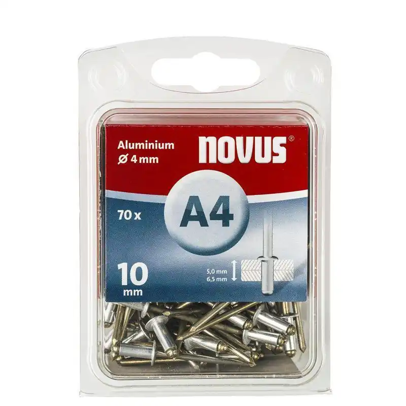 Novus blindklinknagel A4 X 10mm alu SB (70 stuks)