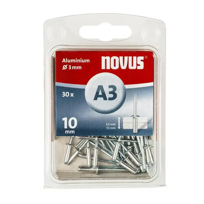 Novus blindklinknagel A3 X 10 alu SB (30 stuks)