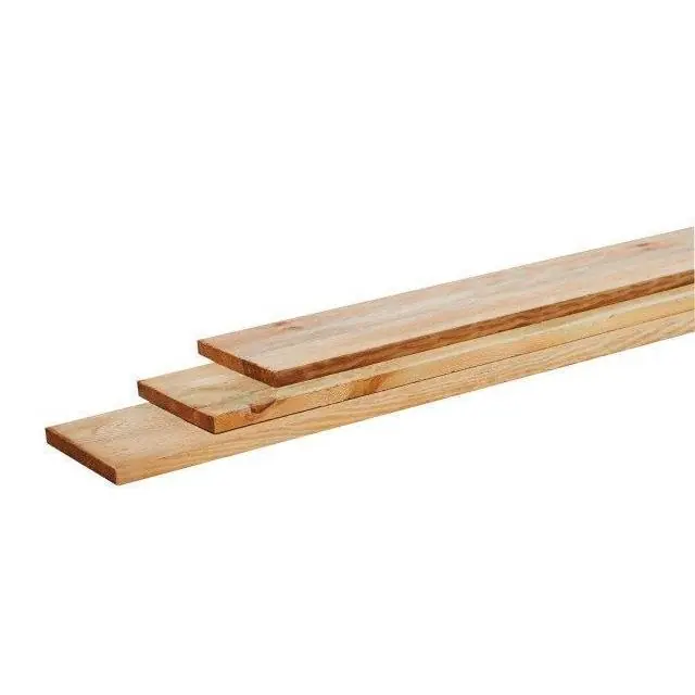Grenen geschaafde plank 1,5x14,0x180 cm. groen geïmpregneerd