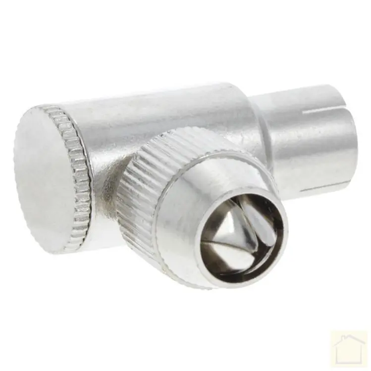 Q-Link coax stekker female, haaks